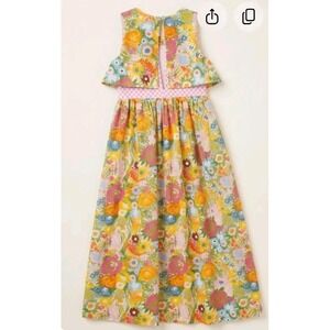Matilda Jane Size 12‎ Floral Gingham Cottagecore Boho Ruffle Maxi Dress Churn